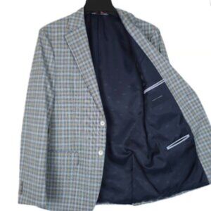 Tommy Hilfiger 46R Men's Conrad Blue/Grey Modern Fit Sport Coat Suit Jacket NWT